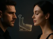 8 Types of Jawlines: Complete Guide to Identify & Enhance Montage showing diverse male and female jawline shapes with geometric measurement overlays