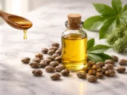 Castor Oil Benefits: The Ultimate Evidence-Based Guide for Skin, Hair, Pain & More Castor oil bottle with ricinus communis beans showing natural health benefits