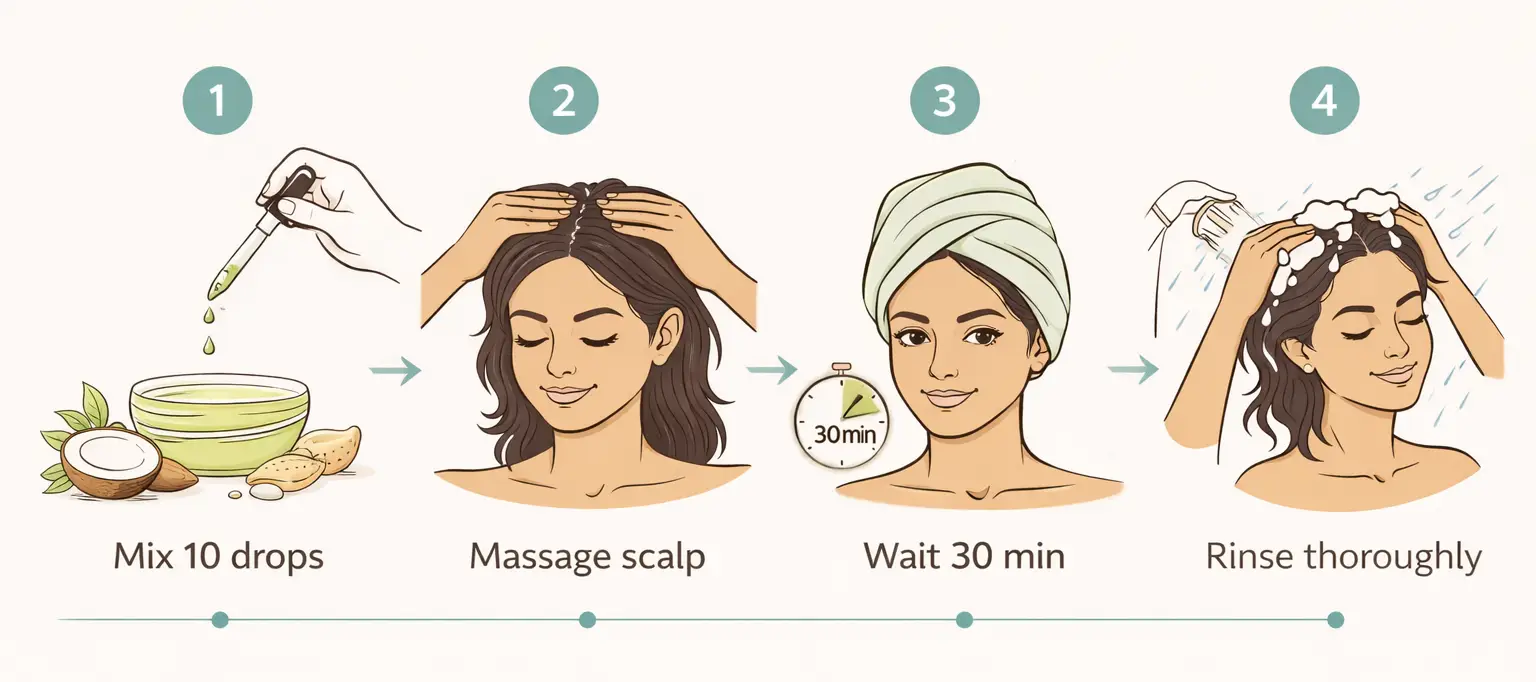 Step by step guide on how to use tea tree oil for dandruff treatment